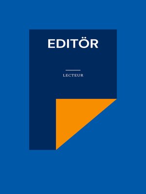 cover image of Editör